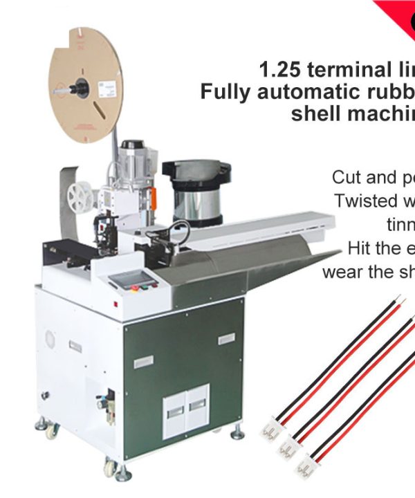 Máy bấm cos tự động 2P song song điện dây thiếc ngâm và đấm thiết bị hoàn toàn tự động một đầu cắm vỏ chèn và dây tinning máy terminal crimping machine