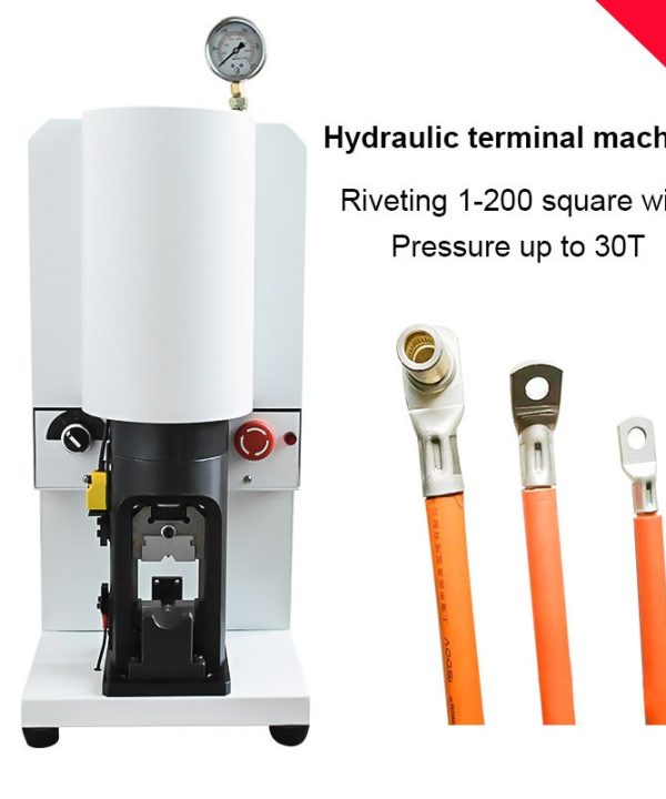 Máy bấm cos tự động 30t thủy lực thiết bị đầu cuối Uốn Tóc bồng máy điện Lug điện vòng nối kẹp thiết bị 200 Dây vuông cimpper terminal crimping machine