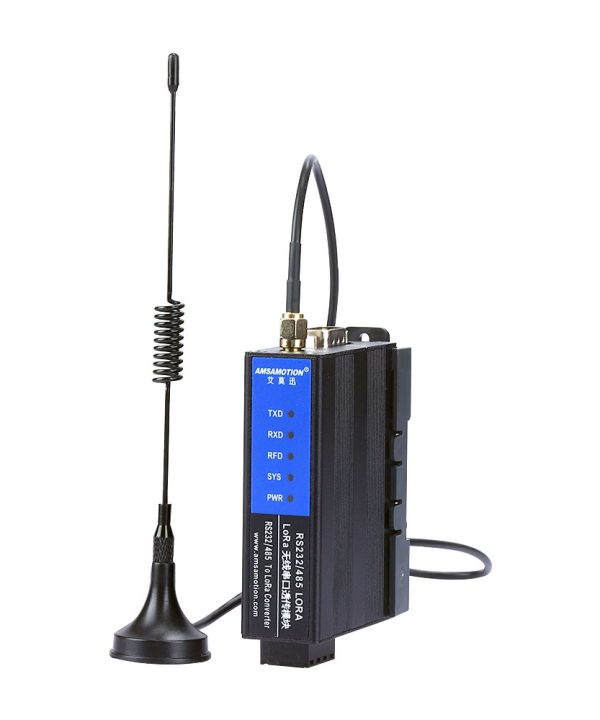Amsamotion RS232/485/422-LORA Wireless PLC Communication Module RS485 RS422 to Lora Signal Converter Spread Spectrum Module