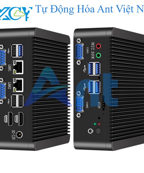 XCY Máy tính mini Intel Celeron j4125 DDR4 M.2 SSD RS232/485 2X Lan GPIO mpcie 4G LTE 8X USB LVDS HDMI TPM 2.0 Windows